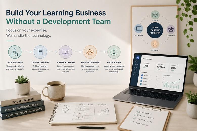 How to Build a Learning Business Without Hiring a Full Development Team