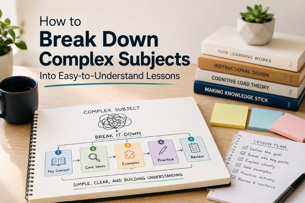 How to Break Down Complex Subjects Into Easy-to-Understand Lessons