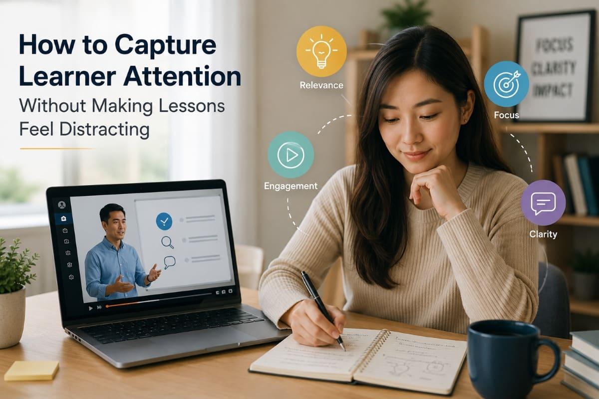 How to Capture Learner Attention Without Making Lessons Feel Distracting